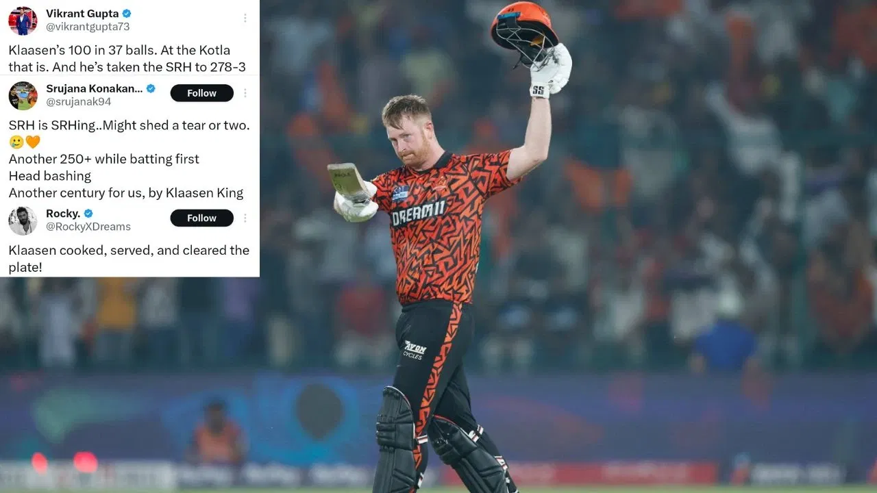 “What freaks are SRH, this is insane”: Twitter reacts as Heinrich Klaasen’s brutal ton powers SRH to 278/3