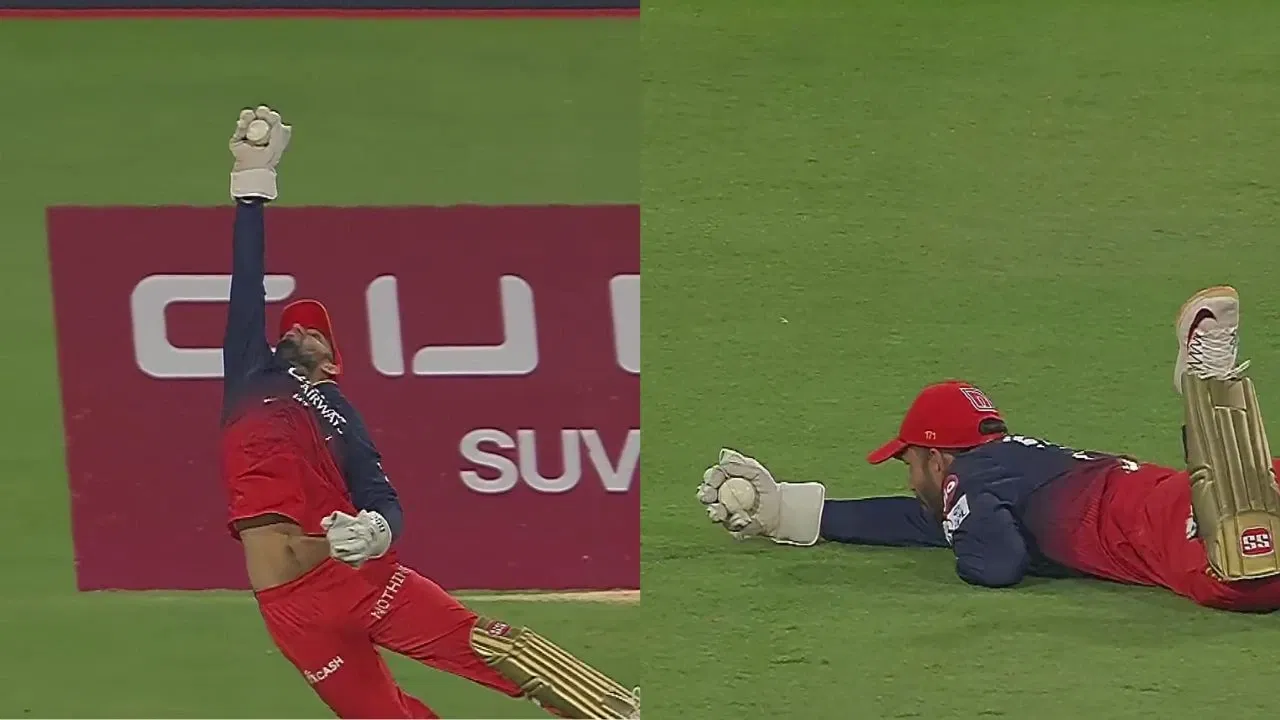 Watch: Jitesh Sharma Pulls Off Spectacular One-Handed Catch To Dismiss Azmatullah Omarzai