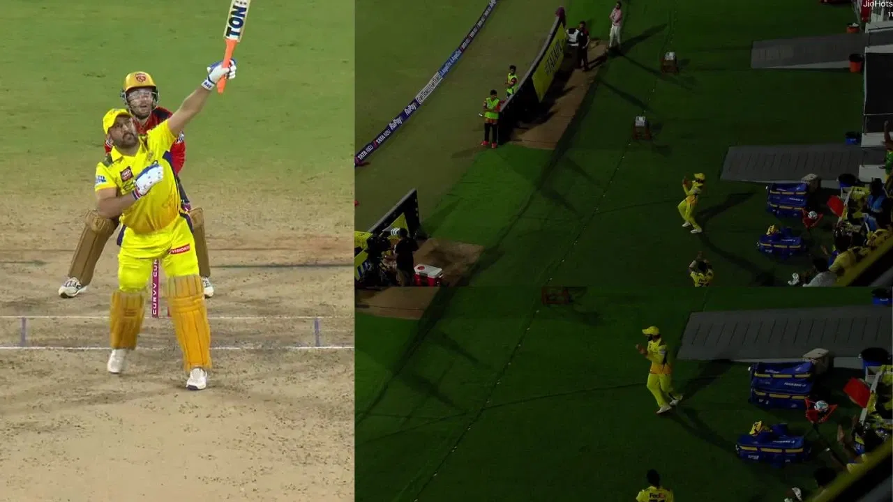 Watch: Ravindra Jadeja catches MS Dhoni’s one-handed six near dugout, pulls off mock celebration