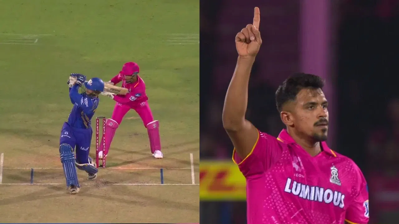 Watch: Maheesh Theekshana demolishes Ryan Rickelton’s stumps in RR vs MI clash