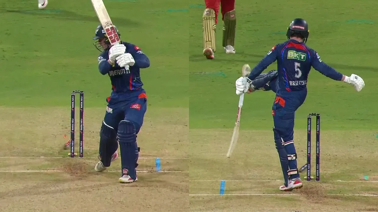 Watch: Frustrated Matthew Breetzke Throws Wild Kick After Being Bamboozled By Nuwan Thushara On IPL Debut
