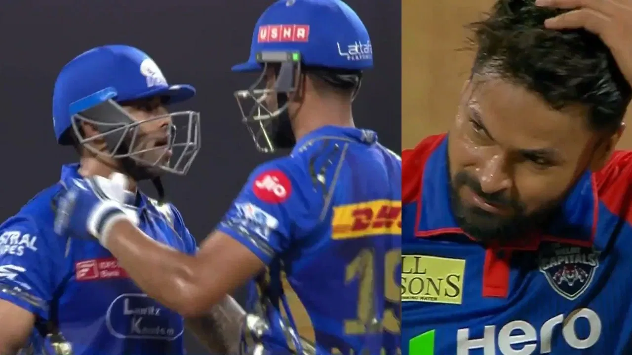 Watch: Suryakumar Yadav, Naman Dhir obliterate DC bowling attack with 48-run blitz in last 2 overs