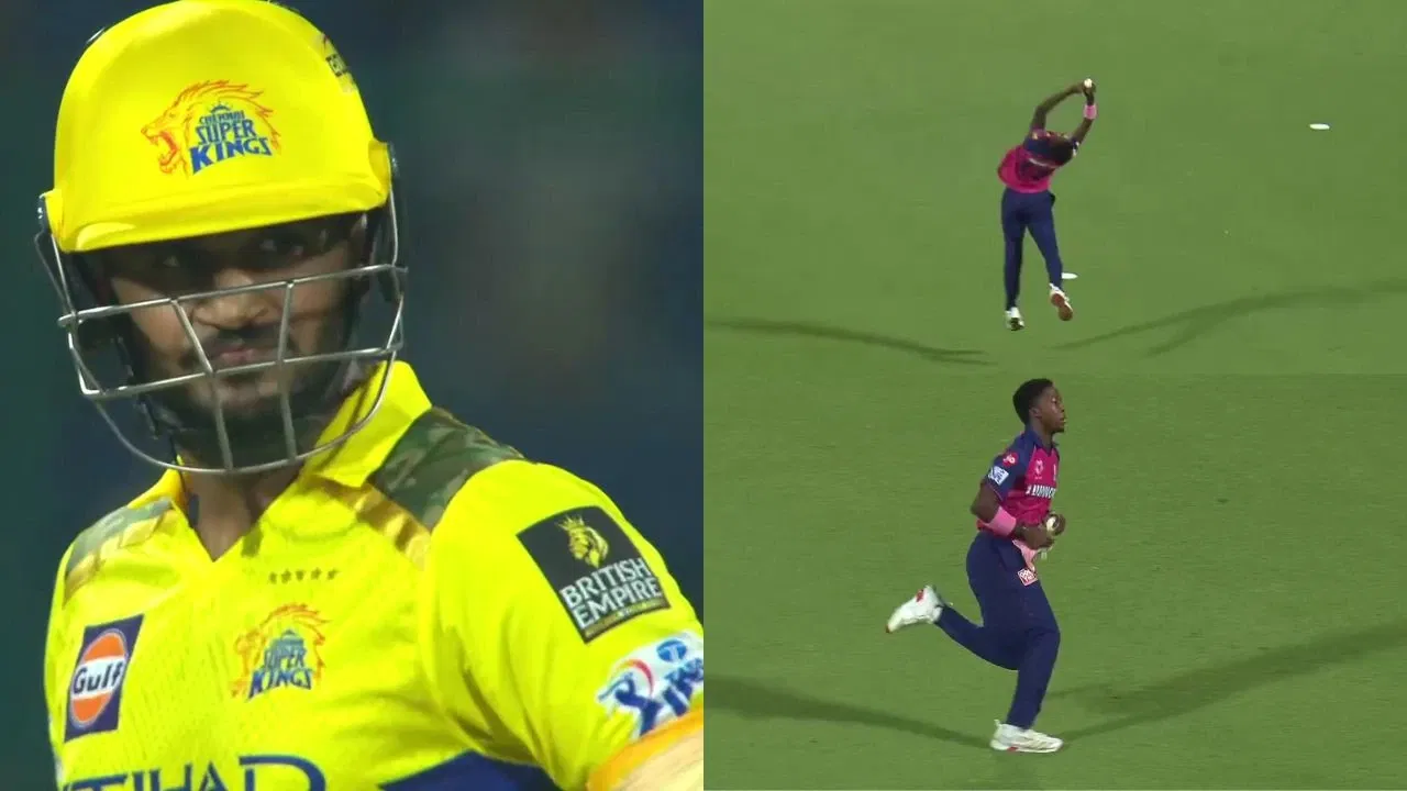 Watch: Kwena Maphaka takes a stunning catch to dismiss Urvil Patel in CSK vs RR clash