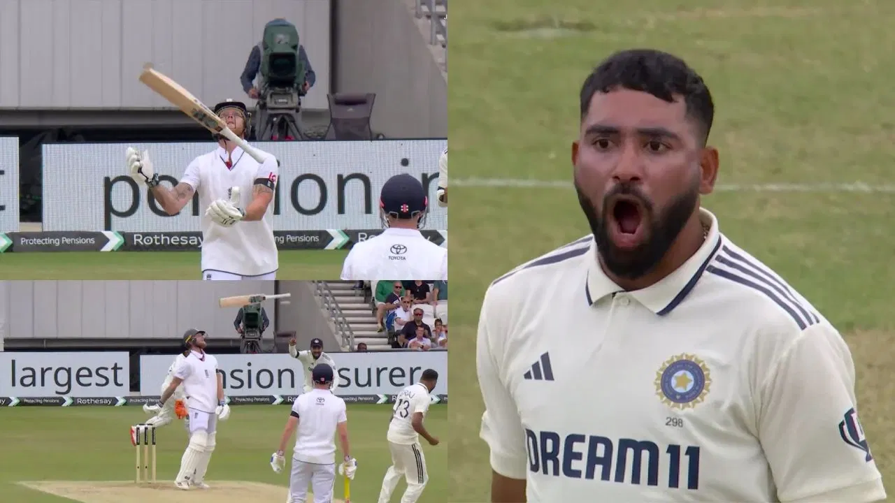 Watch: Ben Stokes throws bat in frustration after falling to Mohammed Siraj in 1st Test