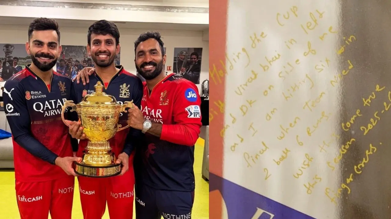 Power of Manifestation: Jitesh Sharma Reveals Handwritten Note That Came True With RCB’s IPL Win