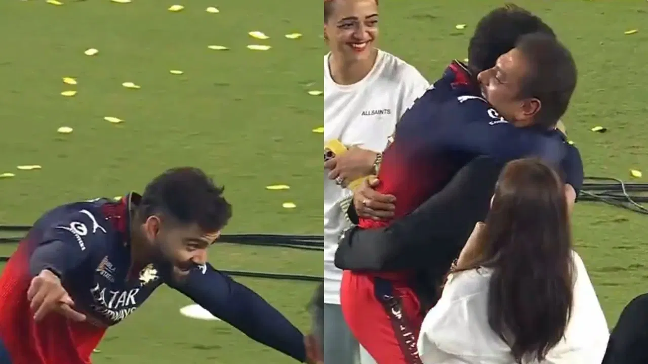 Watch: Virat Kohli turns into Akaay, hugs Ravi Shastri like a child after RCB’s IPL win; Anushka Sharma reacts