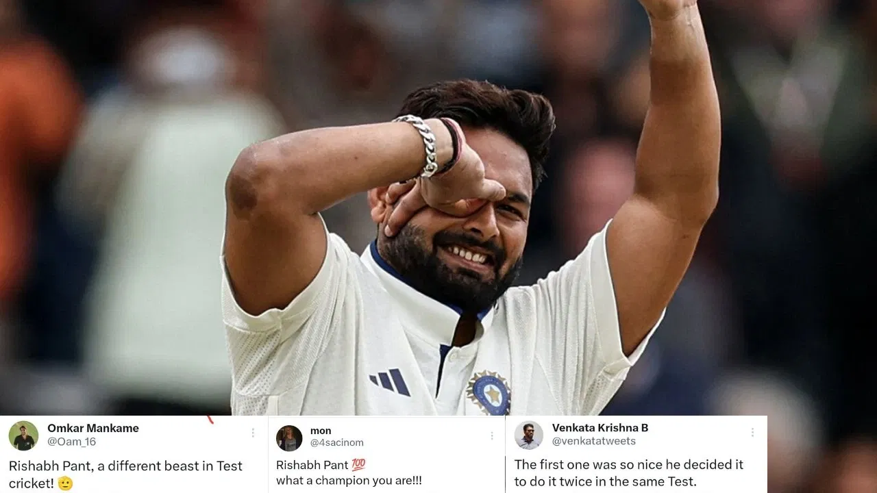 “One of the all-time greats” – Twitter reacts as Rishabh Pant hits historic twin tons in Headingley Test