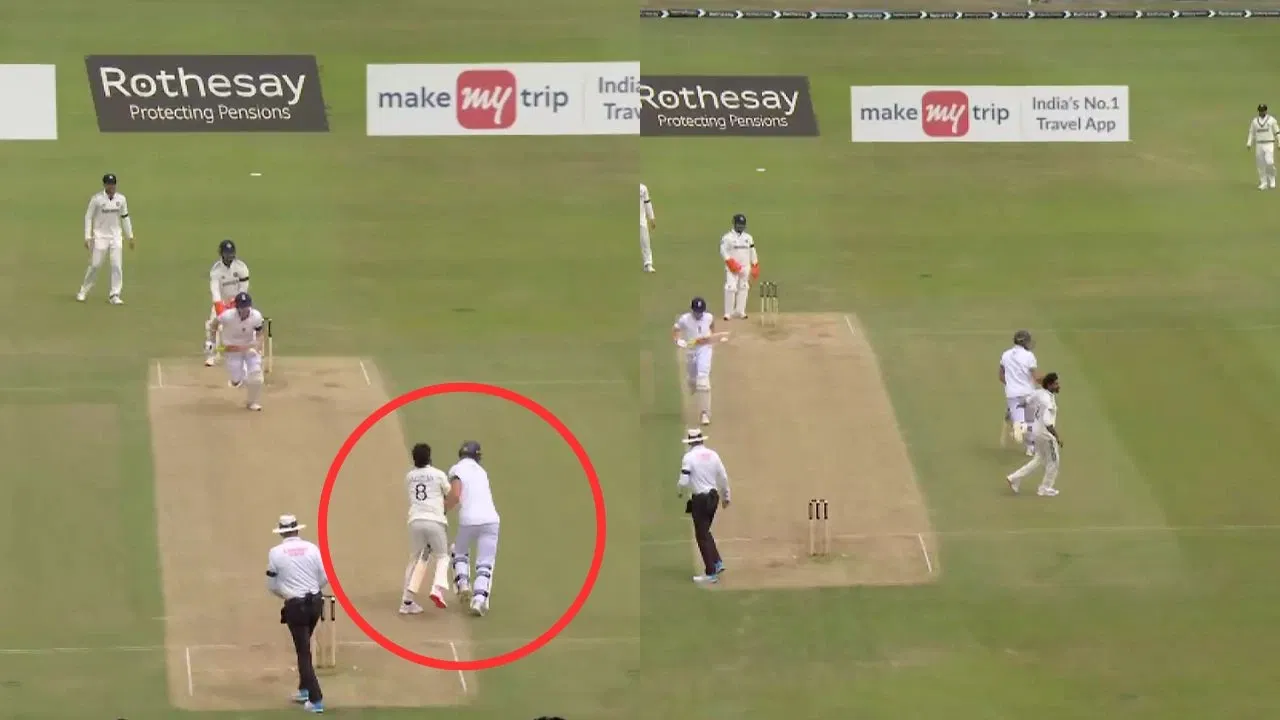 Watch: Ravindra Jadeja crashes into Ben Stokes on Day 3 of IND vs ENG 1st Test
