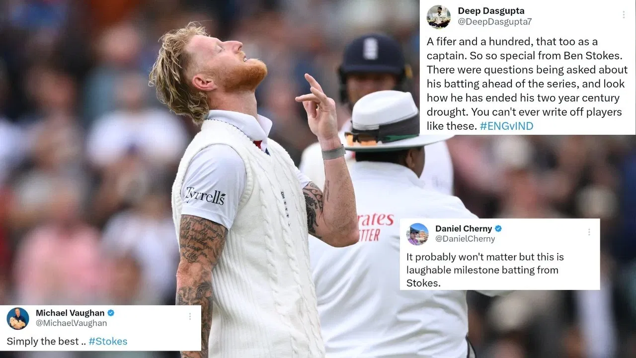 “Laughable milestone batting”: Twitter reacts as Ben Stokes becomes 1st ENG captain with ton and 5-fer in same Test