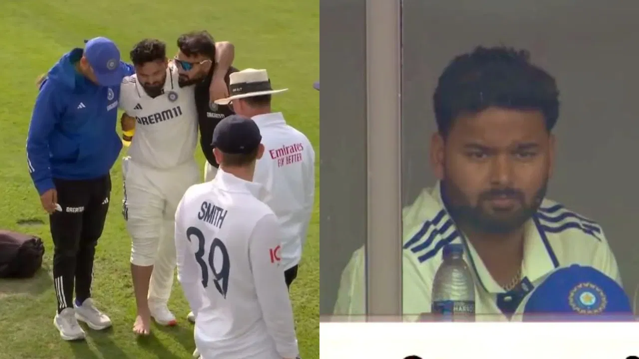 ‘Injured’ Rishabh Pant to be forced to bat? Keeper-batter joins India in Manchester on crutches