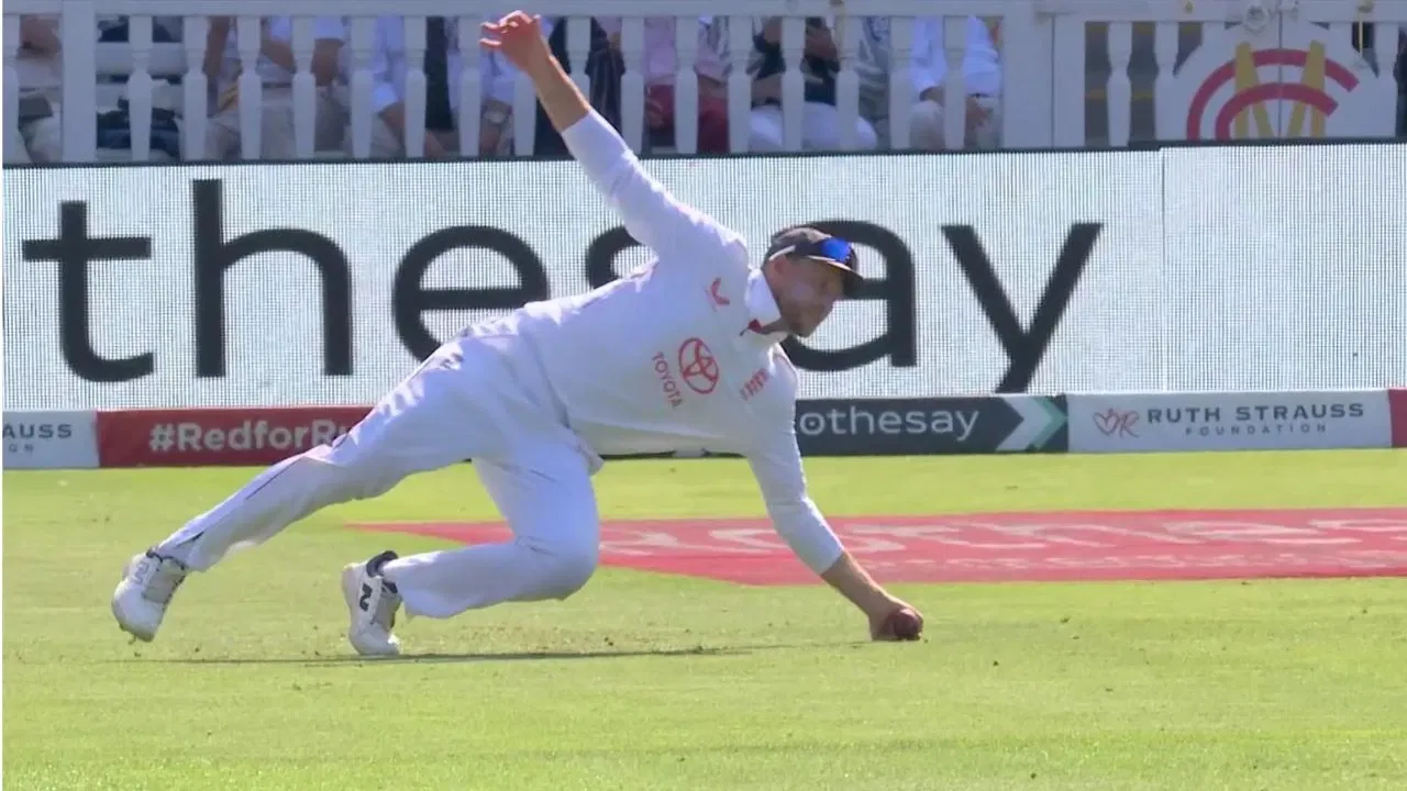 Watch: Joe Root grabs one-handed blinder in Lord’s Test to break Rahul Dravid’s record for most Test catches
