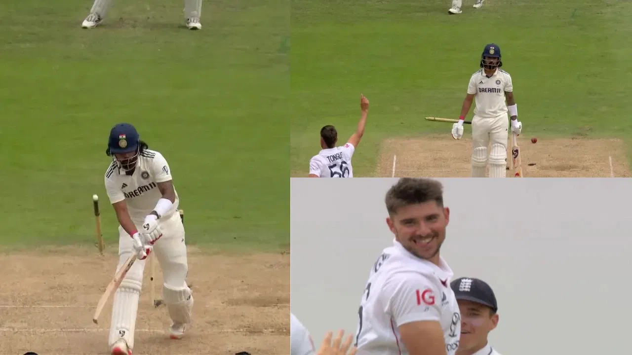 Watch: Josh Tongue uproots KL Rahul’s middle stump with a beauty in Edgbaston Test