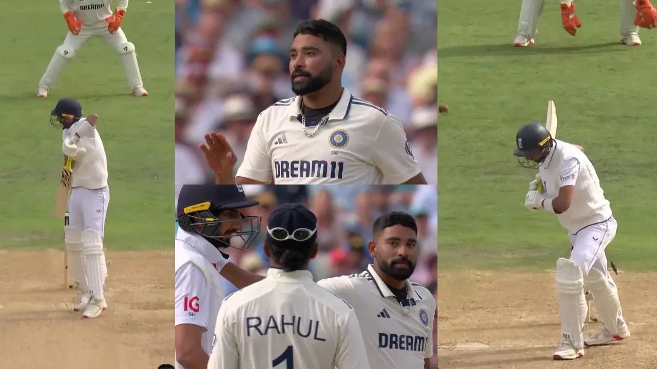 Watch: Mohammed Siraj brutally hits Shoaib Bashir on head, then destroys stumps to bag stunning 6-fer at Edgbaston