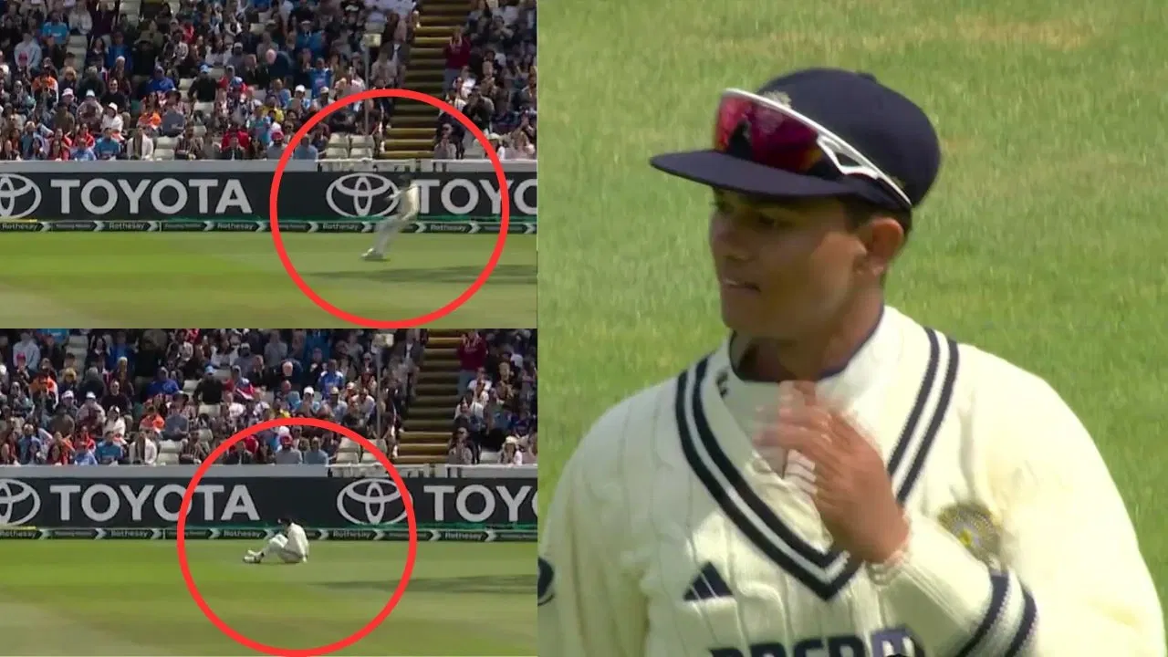 Watch: Yashasvi Jaiswal narrowly avoids FREAK injury on Day 5 of Edgbaston Test