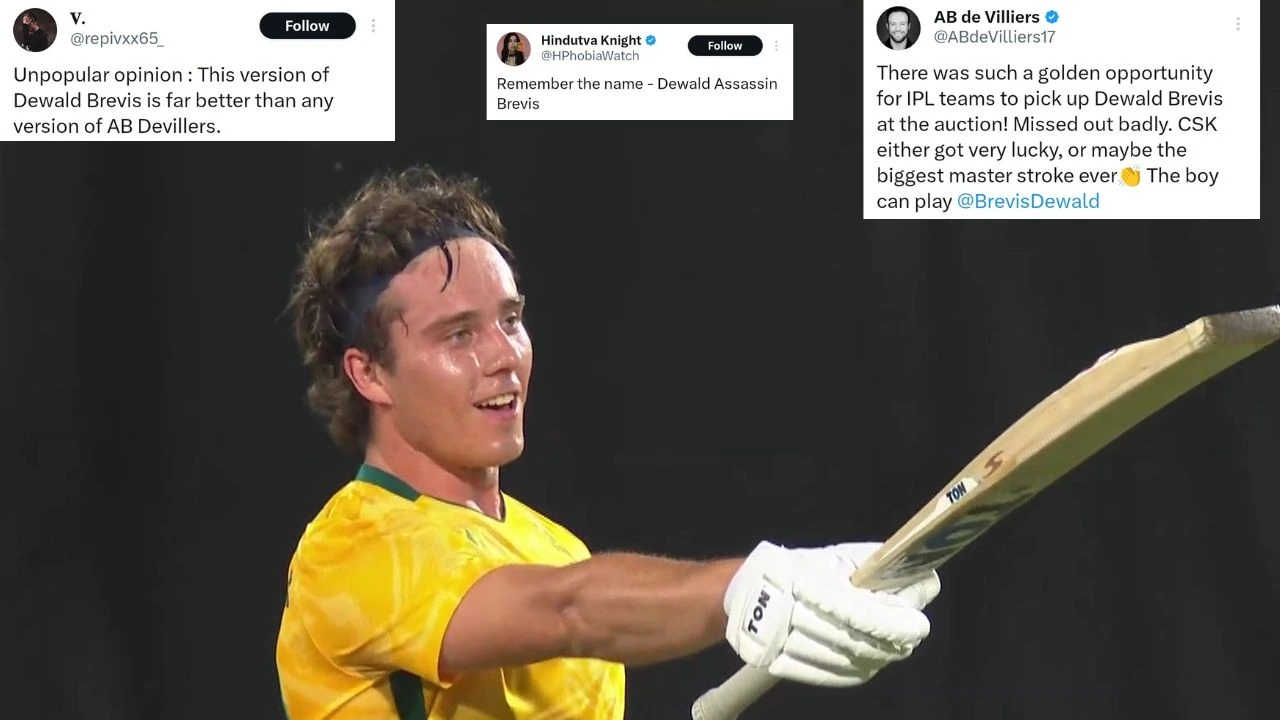 ‘This version of Dewald Brevis is far better than AB de Villiers’: Twitter explodes after SA batter’s maiden T20I ton