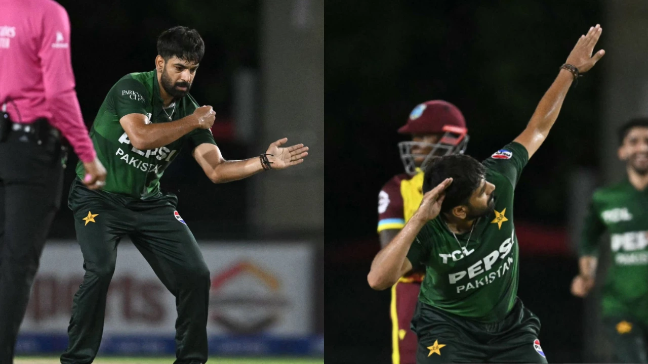 Watch: Haris Rauf breaks into viral “Aura Farming” dance after dismissing Jewel Andrew in WI vs PAK 3rd T20I