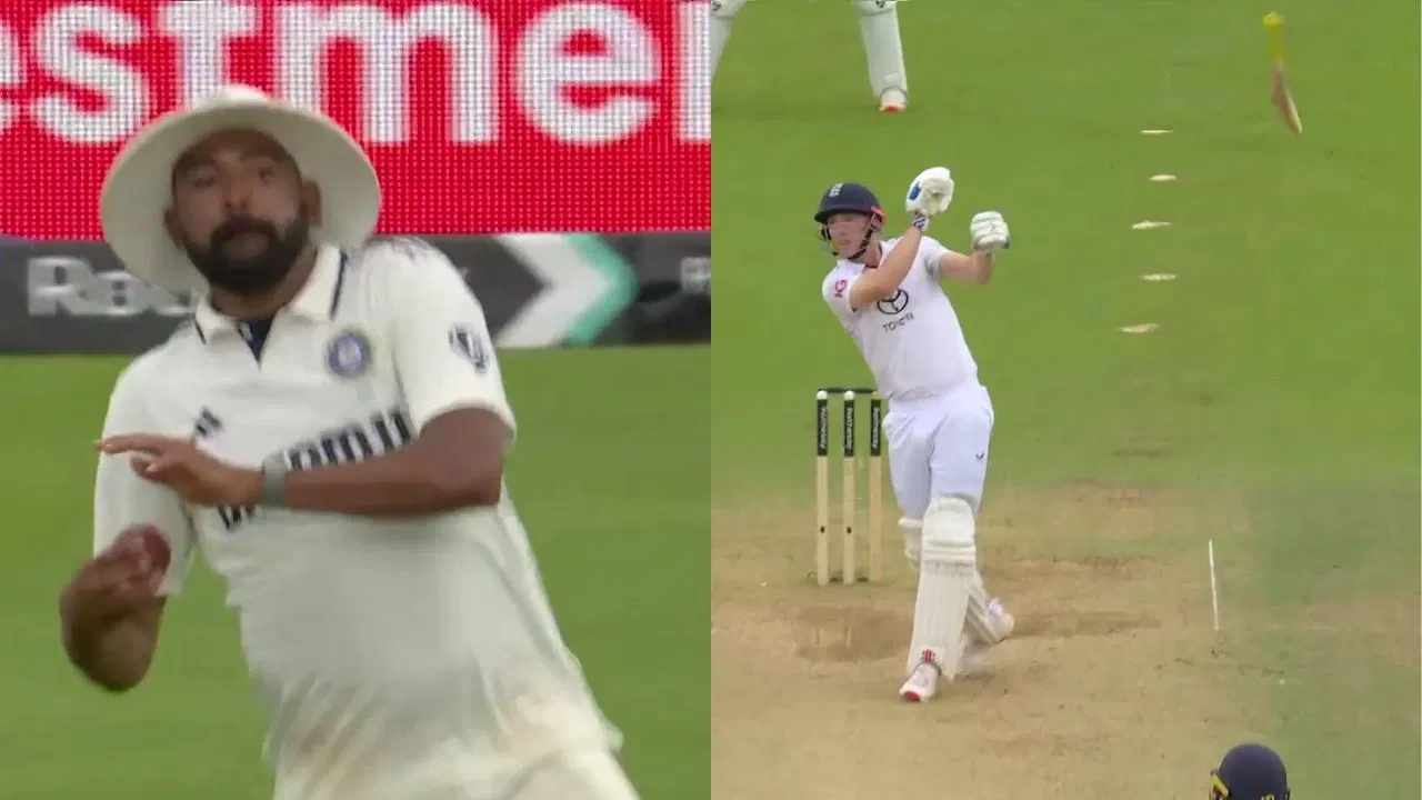 Watch: Harry Brook sends bat flying, gets out in Rishabh Pant fashion after destroying India in Oval Test