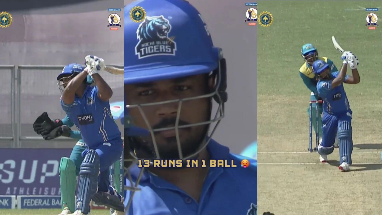 Watch: 13 runs off 1 ball! Sanju Samson goes ballistic in KCL, aims to deny Shubman Gill spot in Asia Cup XI