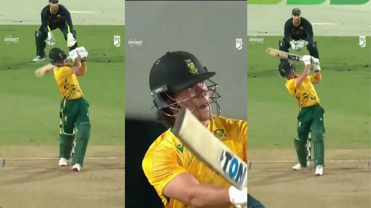 Watch: Dewald Brevis obliterates Australia with monster sixes flying out of the stadium