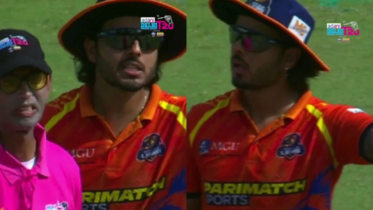 Watch: Nitish Rana involved in heated fight with umpire during Delhi Premier League 2025