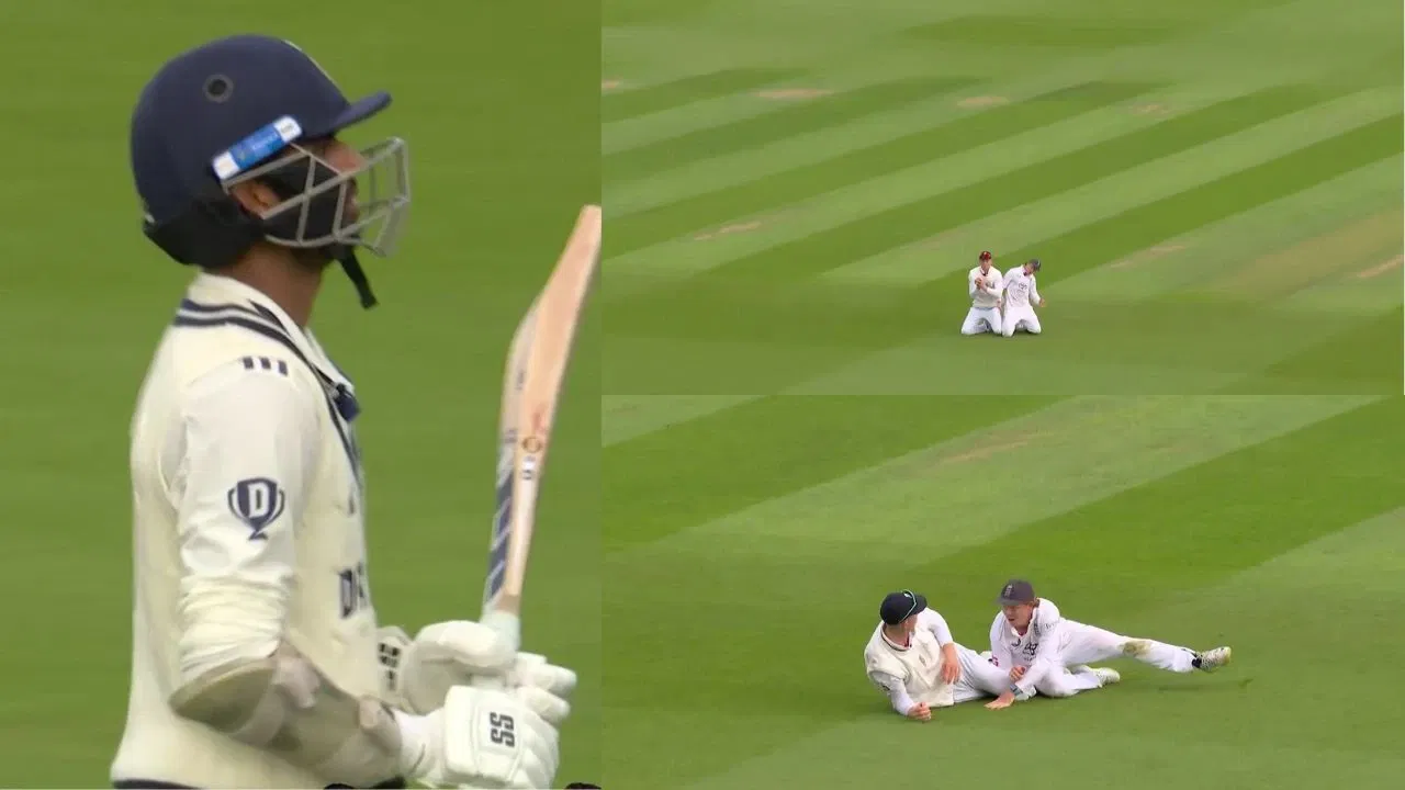 Watch: Washington Sundar falls to Zak Crawley-Ollie Pope collision catch after destroying England in Oval Test