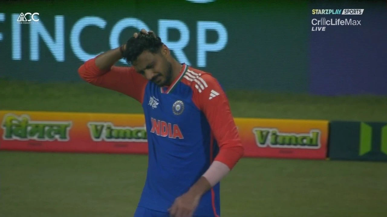 Watch: Axar Patel suffers serious head injury in Asia Cup 2025 match vs Oman