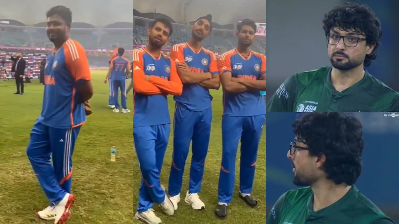 Watch: Arshdeep Singh, Jitesh Sharma, Harshit Rana mercilessly troll Abrar Ahmed in front of Sanju Samson after India thrash Pakistan