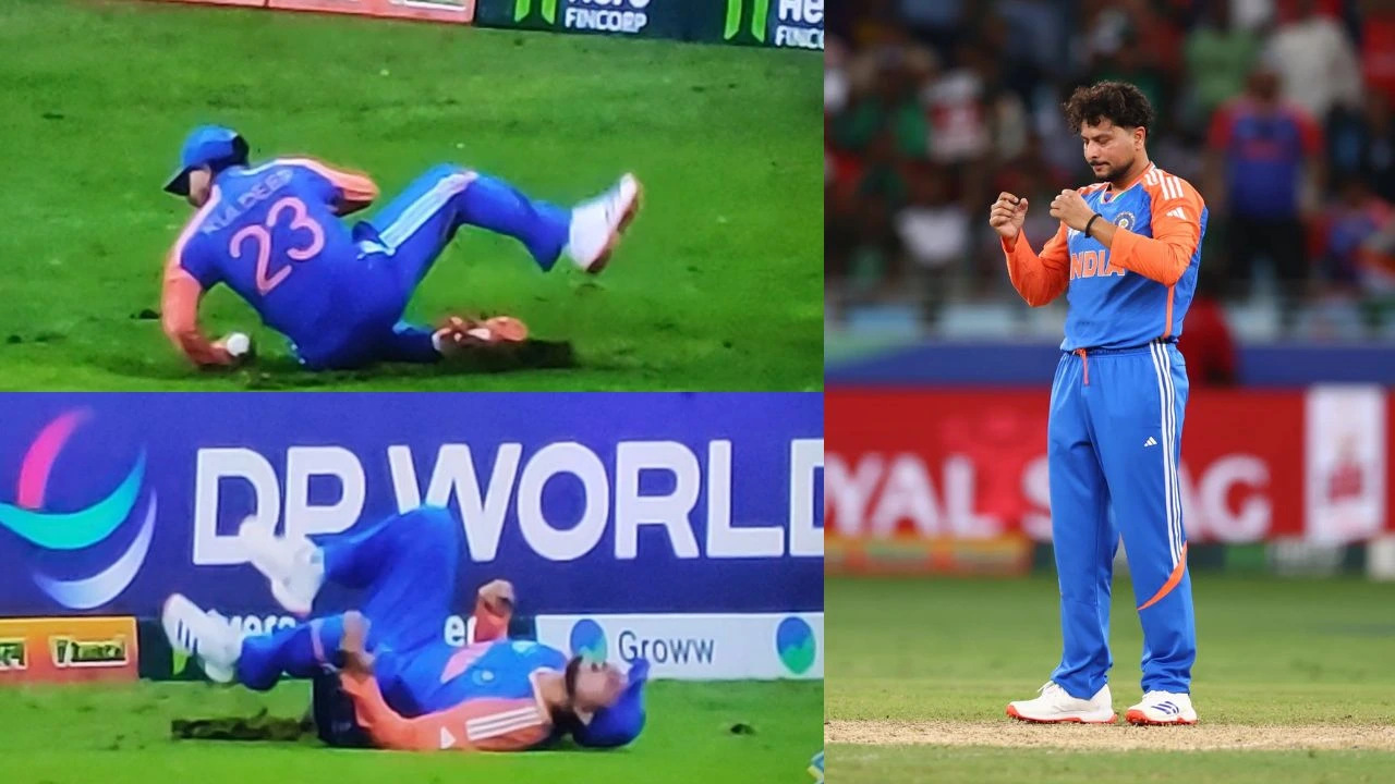 Watch: Kuldeep Yadav nearly suffers freak ankle injury in Asia Cup 2025 match vs Bangladesh