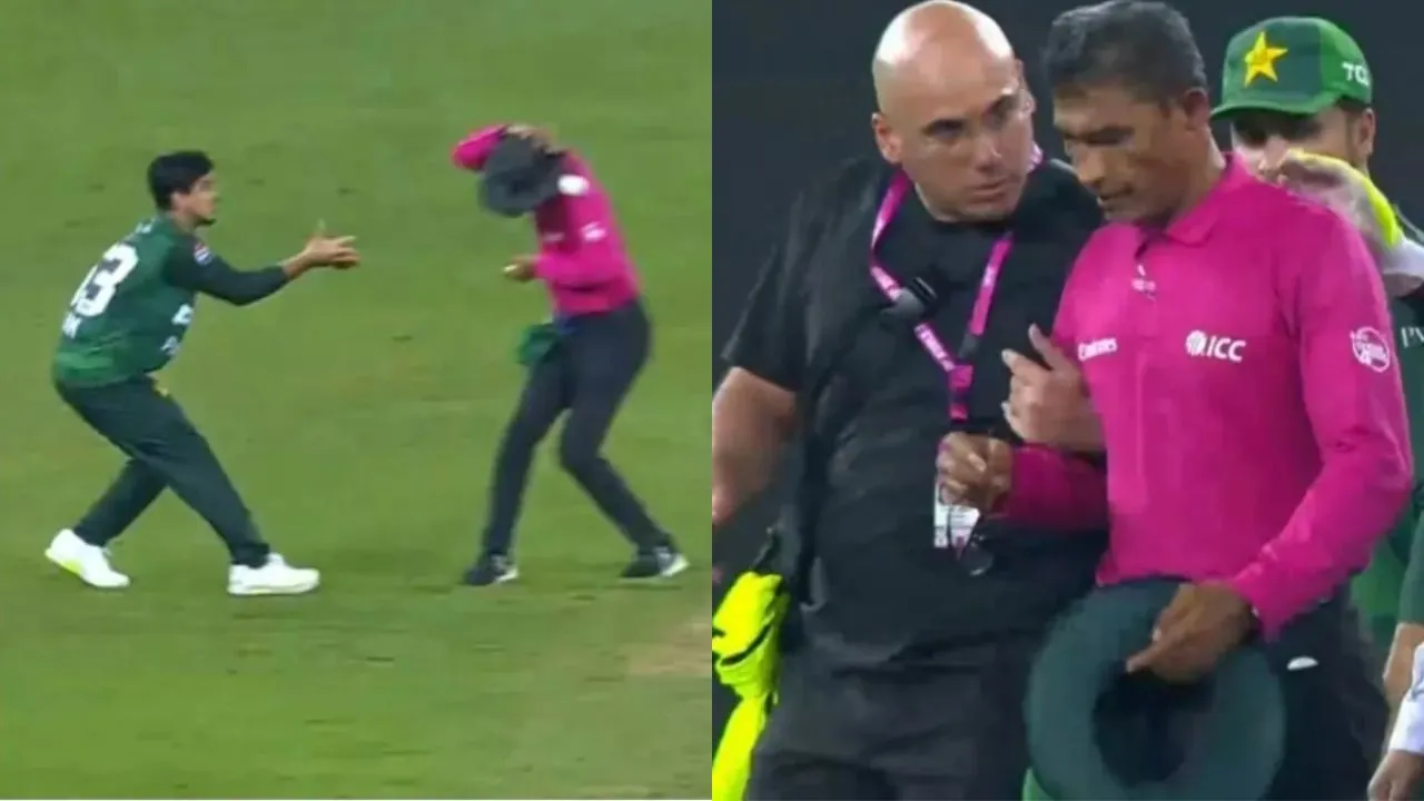 Watch- Pakistan player hits Umpire Ruchira Palliyaguruge with the ball, Wasim Akram appreciates