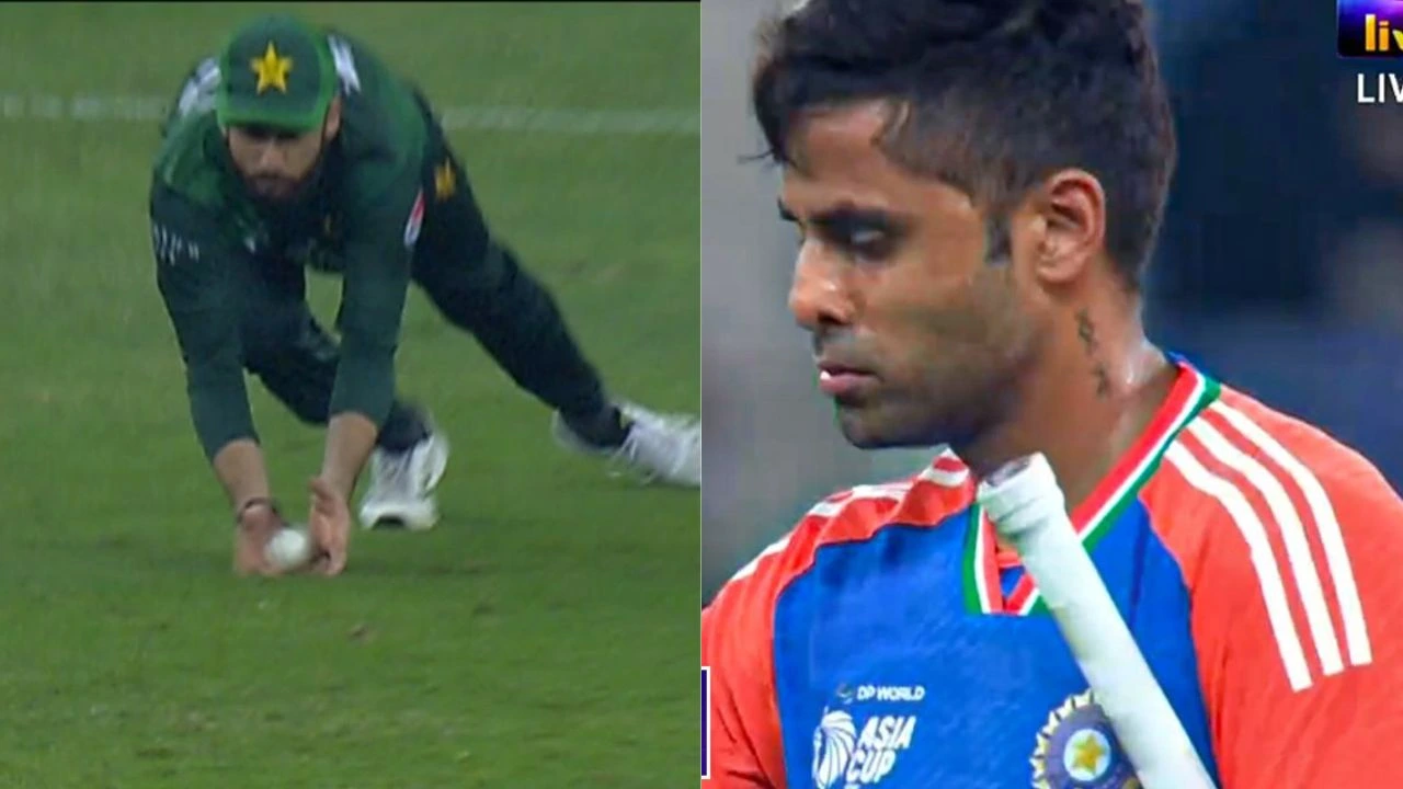 Watch: Salman Agha’s controversial catch sends struggling Suryakumar Yadav packing in Asia Cup final