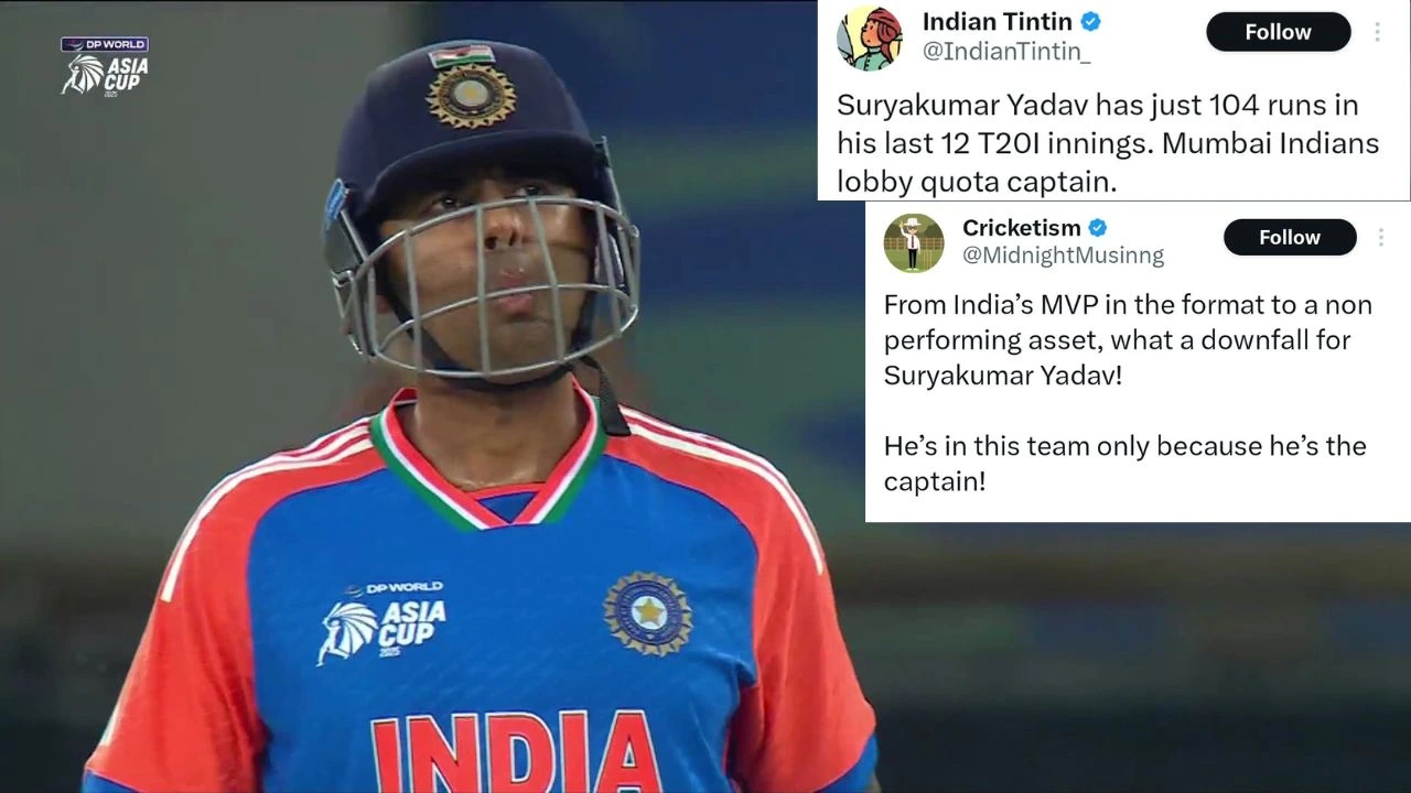 ‘Suryakumar Yadav is in the team only because he’s captain’: Twitter reacts to India skipper’s Asia Cup horror show