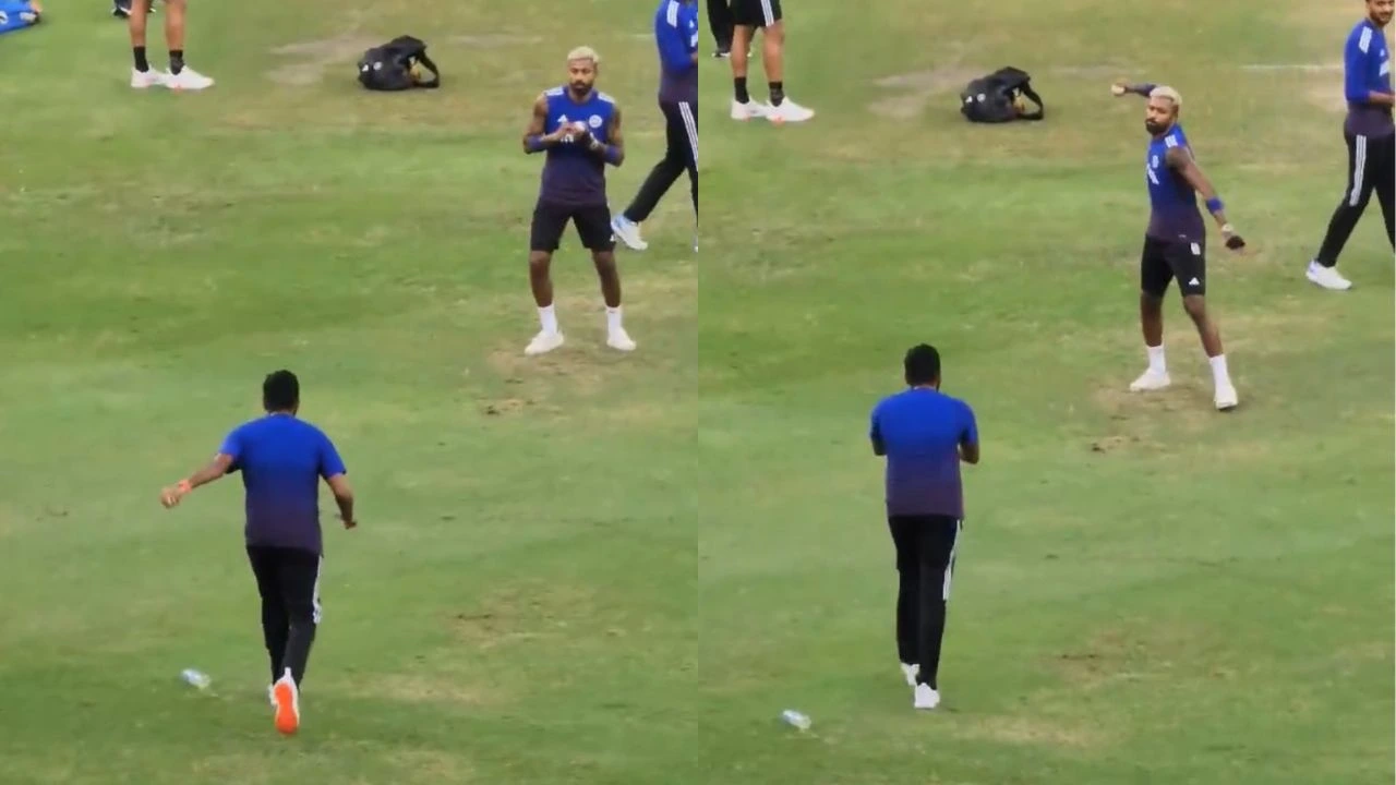 Watch: Hardik Pandya threatens to hit Jasprit Bumrah during warm-ups in Asia Cup 2025