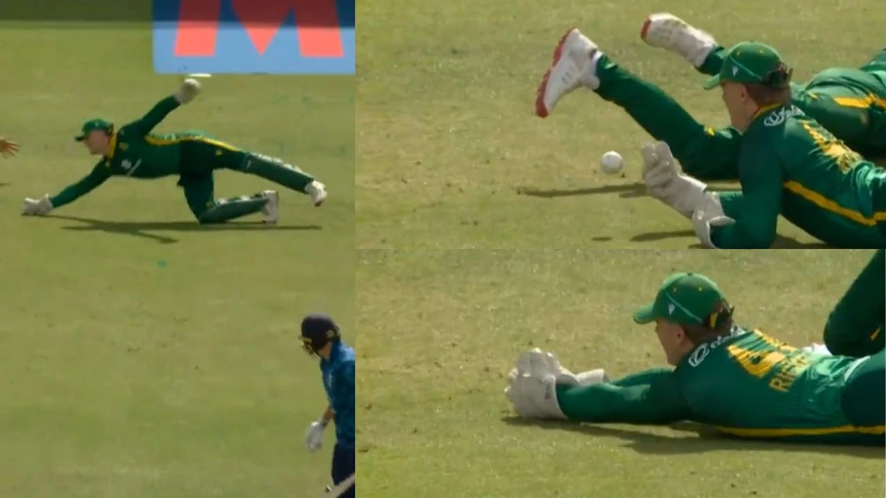 Watch: Ryan Rickelton grabs unbelievable second-attempt stunner to dismiss Joe Root in 1st ODI
