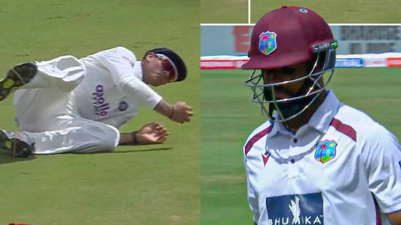 Yashasvi Jaiswal AIRLINE takes off in Ahmedabad to send Shai Hope home