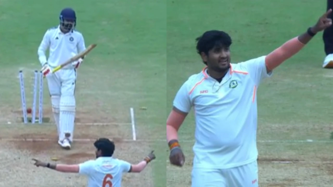 Watch: Yash Thakur demolishes Saransh Jain’s stumps with unbelievable yorker in Irani Cup 2025