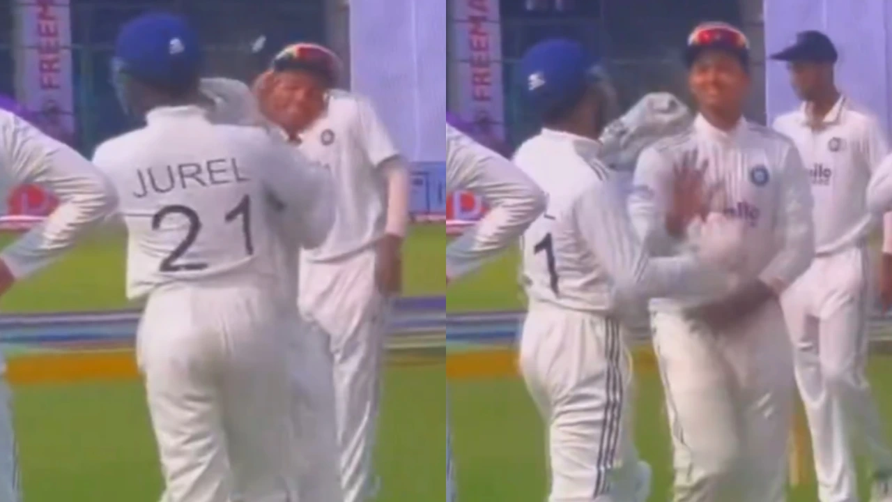 Watch: Yashasvi Jaiswal and Dhruv Jurel get physical during drinks break in Delhi Test