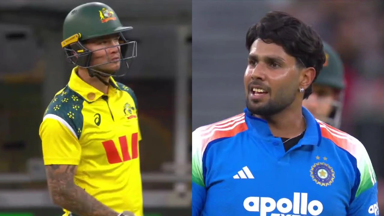 Harshit Rana loses cool, nearly comes to blows with Josh Philippe after accidental six in 1st ODI