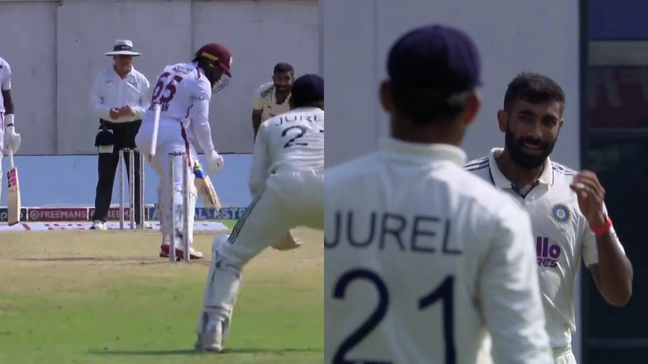 Jasprit Bumrah sends Jomel Warrican’s stump flying with an absolute peach in Delhi Test