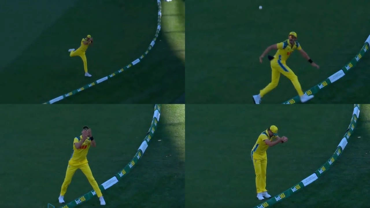 Mitchell Starc takes absolutely insane boundary catch to dismiss Axar Patel In 2nd ODI
