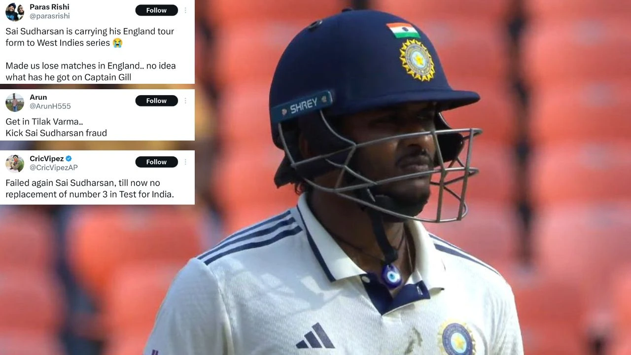 ‘Get in Tilak Varma, kick fraud Sai Sudharsan’: Twitter reacts to batter’s failure vs West Indies