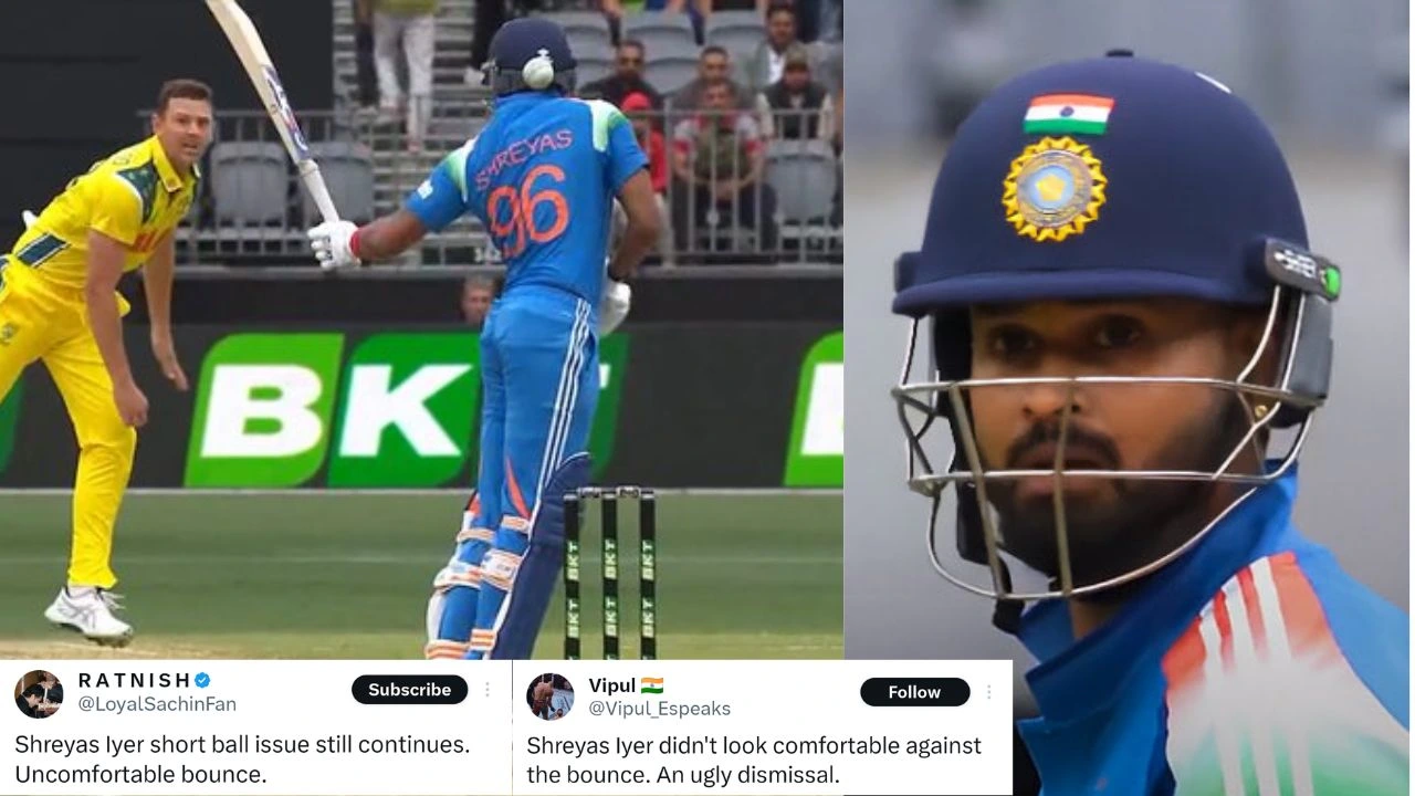‘Shreyas Iyer dances on the pitch against short balls’: India batter brutally trolled after failure in 1st ODI vs AUS