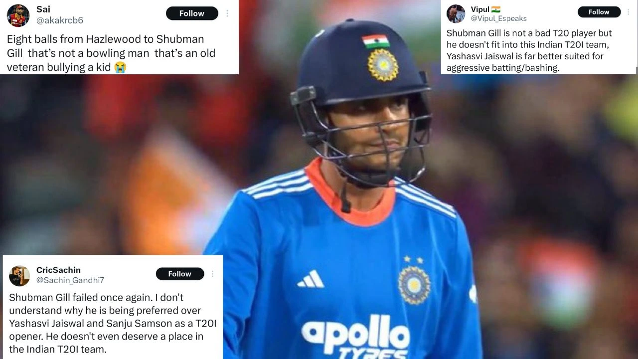 “Literally feeling bad for Yashasvi Jaiswal”: Twitter reacts to Shubman Gill’s horror show in MCG T20I