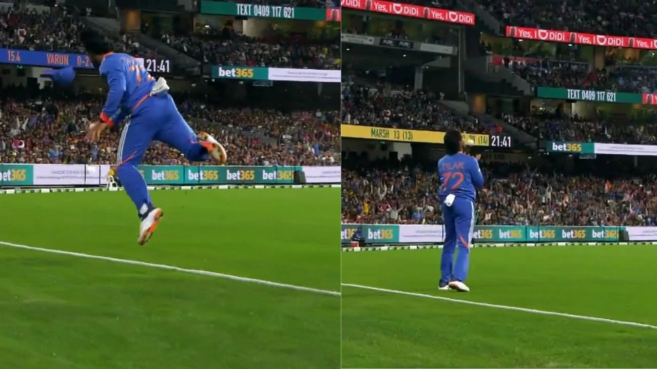 Tilak Varma’s breathtaking boundary catch sends Travis Head packing at the MCG