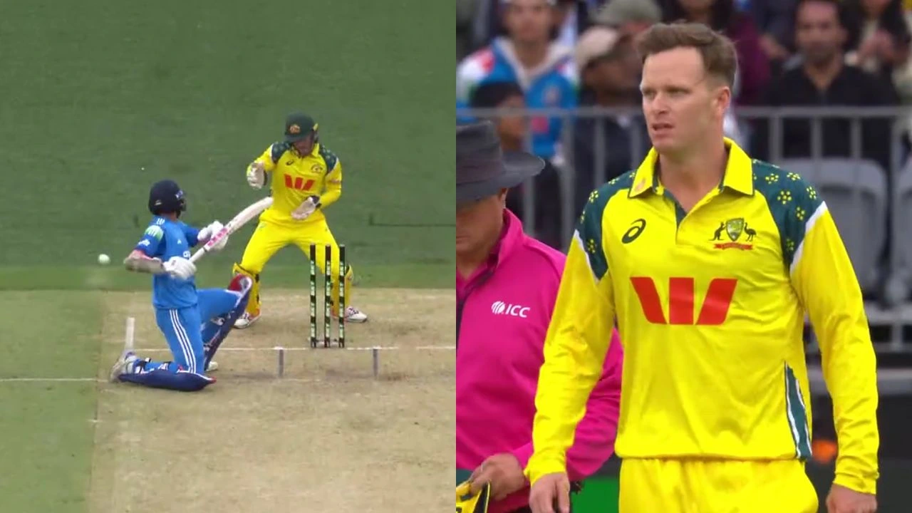 Washington Sundar dismissed in ugly fashion attempting reverse sweep off Matthew Kuhnemann in 1st ODI