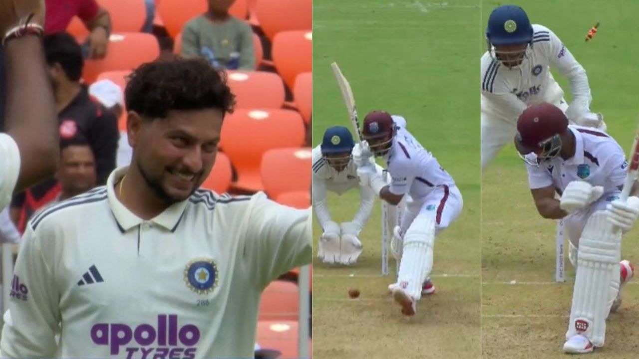 Watch- Kuldeep Yadav bamboozles Shai Hope on welcome return to Test Cricket