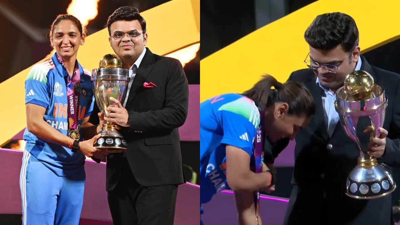 Harmanpreet Kaur leaves Jay Shah red-faced on Trophy podium