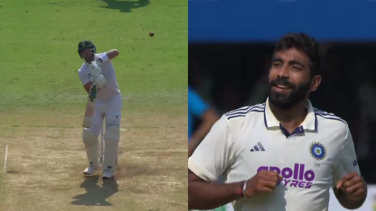 Jasprit Bumrah rattles Aiden Markram’s stumps with a ripper on Day 1 of Guwahati Test