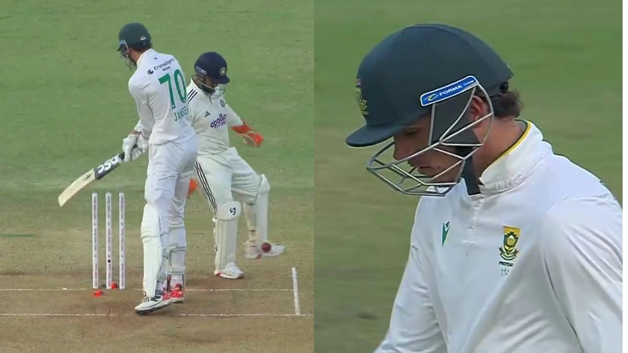 ‘Angry’ Marco Jansen nearly smashes stumps with bat after missing out on ton in Guwahati Test