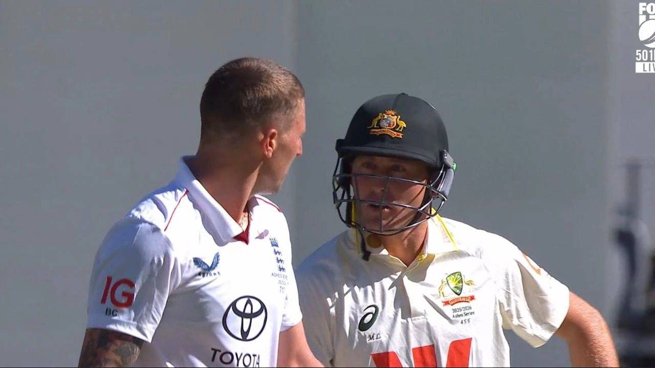 Marnus Labuschagne and Brydon Carse involved in heated fight during Ashes opener