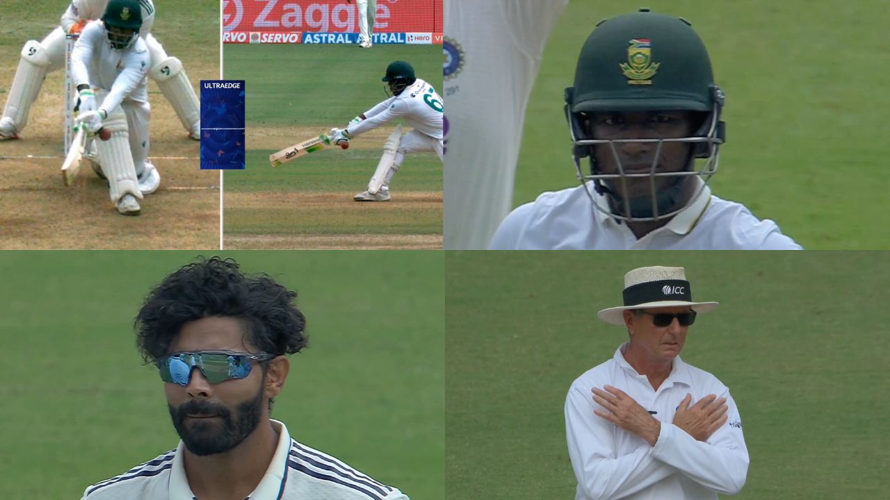 Ravindra Jadeja shell shocked, Umpire Rod Tucker still like a statue! DRS overturns Senuran Muthusamy OUT
